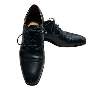 FLORSHEIM Francisco Cap Toe Oxford Black Leather Dress Shoes Mens 9.5 11528